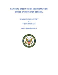 Semiannual Report to the Congress, April 1 - September 30, 2013