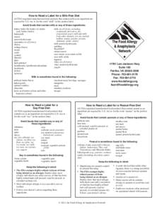 How to Read a Label for a Milk-Free Diet All FDA-regulated manufactured food products that contain milk as an ingredient are required by U.S. law to list the word “milk” on the product label. Avoid foods that contain