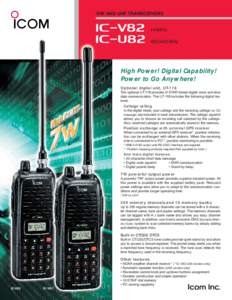 VHF AND UHF TRANSCEIVERS  144MHz[removed]MHz  High Power! Digital Capability!