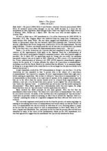 SUPPLEMENT TO CHAPTER 29, §5  Baker v The Queen