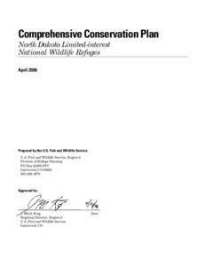 Contents, Summary, Comprehensive Conservation Plan, 39 North Dakota Limited-interest National Wildlife Refuges