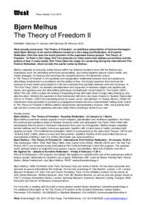 West  Press releaseBjørn Melhus The Theory of Freedom II