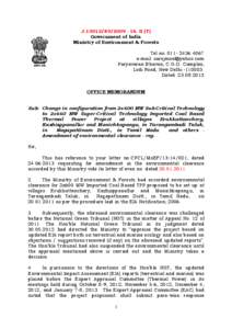 J[removed]IA. II (T) Government of India Ministry of Environment & Forests Tel no: [removed]e-mail: [removed] Paryavaran Bhavan, C.G.O. Complex,