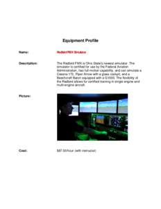 Equipment Profile Name: Redbird FMX Simulator  Description: