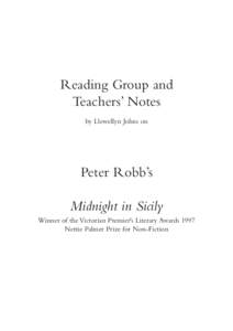 Reading Group and Teachers’ Notes by Llewellyn Johns on Peter Robb’s Midnight in Sicily