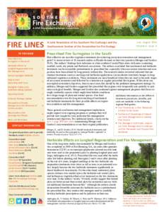 FIRE LINES Prescribed Fire Surrogates in the South 1