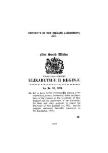 UNIVERSITY OF NEW ENGLAND (AMENDMENT) ACT. A N N O UNDEVICESIMO  ELIZABETHE II REGINE