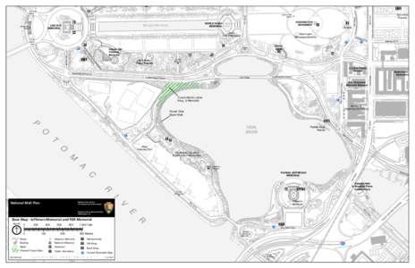 National Mall Plan, Base map - Jefferson Memorial and FDR Memorial