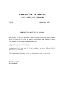 SUPREME COURT OF TASMANIA