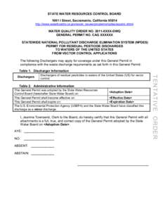 Pesticides / United States Environmental Protection Agency / Water / Clean Water Act / Water quality / Total maximum daily load / Title 40 of the Code of Federal Regulations / Federal Insecticide /  Fungicide /  and Rodenticide Act / Effluent limitation / Environment / Water pollution / Earth