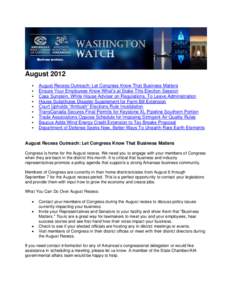 Microsoft Word -  Washington Watch - August 2012