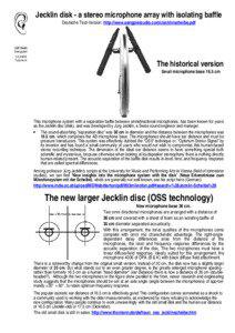 Jecklin disc - A stereo microphone array with isolating baffle - The new version