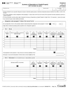 Summary of Dispositions of Capital Property (2011 and later tax years)