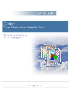 Fall  Cubicon Trusted Infrastructure for the Ambient Cloud  Architectural solutions to