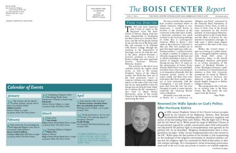 Boisi Center Report Fall 2005