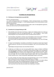 Grundsätze der Leistungserhebung A) Einteilung von Leistungsnachweisen gemäß GSO:  GSO §21: Leistungsnachweise: