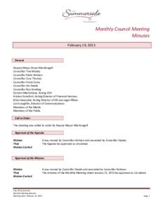 Microsoft Word - February Monthly Meeting Minutes February 19, 2013