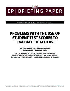 Standards-based education / Educational psychology / Education policy / No Child Left Behind Act / Value-added modeling / Merit pay / Achievement gap in the United States / National Assessment of Educational Progress / Standardized test / Education / Teaching / Education reform