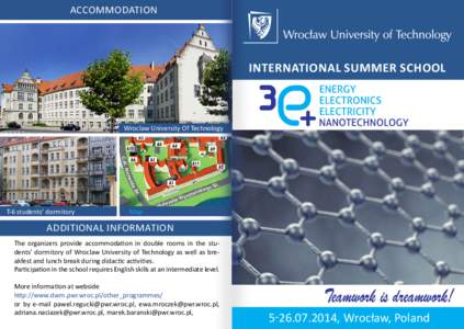 Accommodation  International Summer School Wroclaw University Of Technology