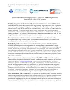 Guidance Note for Annotating Commercial Agriculture and Forestry Contracts May 2015    Guidance Note for Annotating Commercial Agriculture and Forestry Contracts