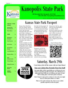 PAGE  1 Kanopolis State Park 200 Horsethief Rd. Marquette, KS 67464