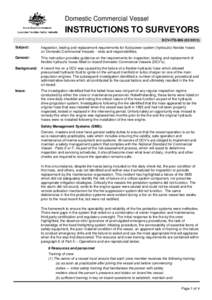 Domestic Commercial Vessel  INSTRUCTIONS TO SURVEYORS DCV-ITSSubject: