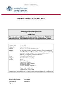 Microsoft Word - Dumping  Subsidy Manual _June 09_ FINAL.doc