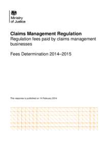 Claims Management Regulation