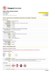 Sodium Ethyl Xanthate Solution Coogee Chemicals Chemwatch Hazard Alert Code: 2  Chemwatch: [removed]