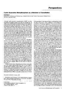 Perspectives Cyclic Guanosine Monophosphate