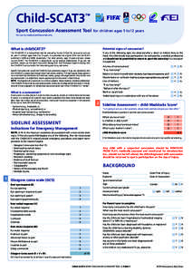 Child-SCAT3  ™ Sport Concussion Assessment Tool