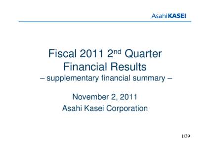 Fiscal 2006 Financial Results  – supplementary financial summary –