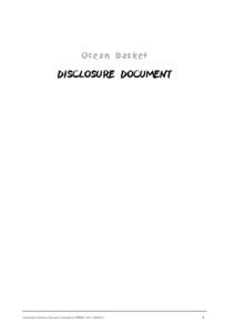 Ocean»Basket»  DISCLOSURE»DOCUMENT» Ocean Basket Disclosure Document | Compiled by NEWBUS - ER | [removed]