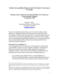 Microsoft Word - Federal Accountability Laws and First Nations.doc