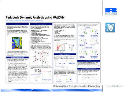 Park Lock Dynamic Analysis using VALDYN  Park Lock Dynamic Analysis using VALDYN