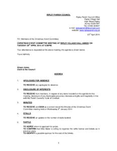 RIPLEY PARISH COUNCIL Ripley Parish Council Office Ripley Village Hall High Street Ripley Surrey GU23 6AF Tel: [removed]