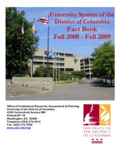 University System of the District of Columbia Fact Book Fall[removed]Fall 2009