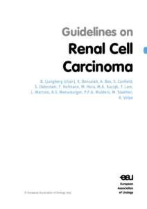 Guidelines on  Renal Cell Carcinoma B. Ljungberg (chair), K. Bensalah, A. Bex, S. Canfield, S. Dabestani, F. Hofmann, M. Hora, M.A. Kuczyk, T. Lam,