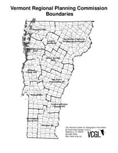 Vermont Regional Planning Commission Boundaries FRANKLIN HIGHGATE