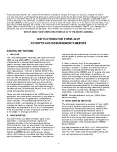 Public reporting burden for this collection of information is estimated to average 35 minutes per response, including the time for reviewing instructions, searching existing data sources, gathering and maintaining the da