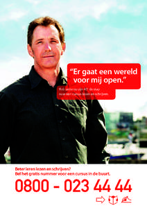 “Er gaat een wereld voor mij open.” GdWoZiiZdeo^_c)(ZYZhiVe cVVgZZcXjghjhaZoZcZchX]g^_kZc#  Beter leren lezen en schrijven?