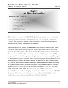 Regional Air Impact Modeling Initiative Pilot - Initial Phase Chapter 4: Air Dispersion Modeling May[removed]Chapter 4