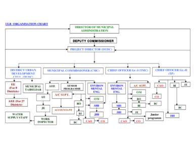ULB ORGANISATION CHART DIRECTOR OF MUNICIPAL ADMINISTRATION DEPUTY COMMISSIONER PROJECT DIRECTOR (DUDC)