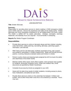 Domestic Abuse Intervention Services