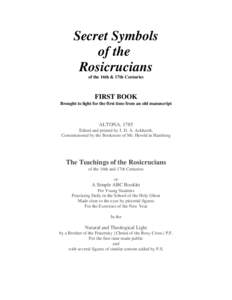 Secret Symbols of the Rosicrucians