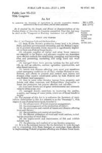 Cooperative Forestry Assistance Act / Cooperative Funds Act / Water Resources Development Act / Forestry / Title 16 of the United States Code / Clarke–McNary Act