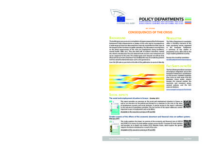 European Parliament - Policy Departments  Democratic control in the Member States of the European Council and the euro zone summits January 2013 In the context of the crisis, the European Council is increasingly central 