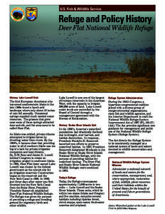 U.S. Fish & Wildlife Service  Refuge and Policy History Deer Flat National Wildlife Refuge