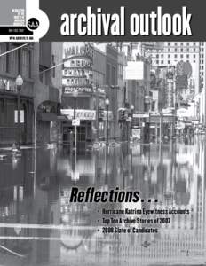 NEWSLETTER OF THE SOCIETY OF AMERICAN ARCHIVISTS NOV/DEC 2007