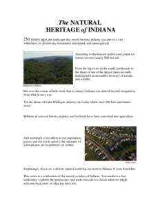 Microsoft Word - Natural Heritage of Indiana - Illustrated script - web[removed]doc